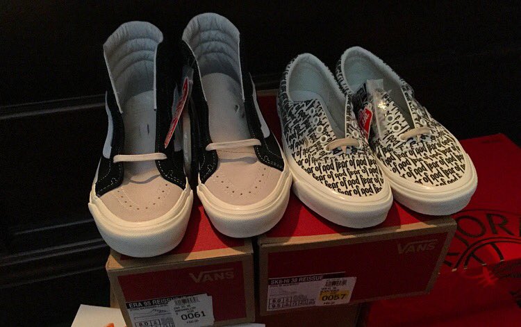 isaacisthesouth's tweet photo. Size 8 FOG X Vans set. Looking for military sneakers size 40, Gum & Canapa #FearOfGod #fourthcollection #fog https://t.co/dOP9za1iRx
