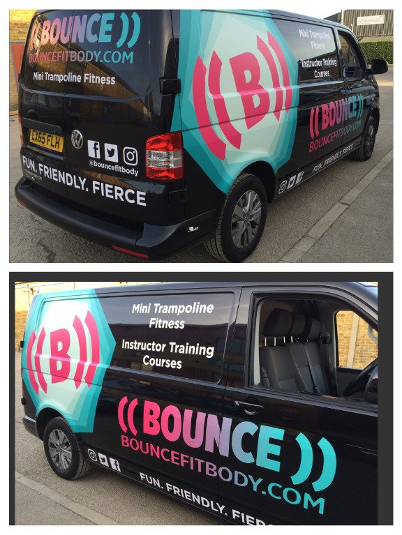 SXHarlow's tweet photo. Watch out for @BOUNCEFITBODY the fun, friendly, fierce way to get fit
#design, #print, #wrap by #SignsExpress #Harlow https://t.co/wtLh4Uyd1T