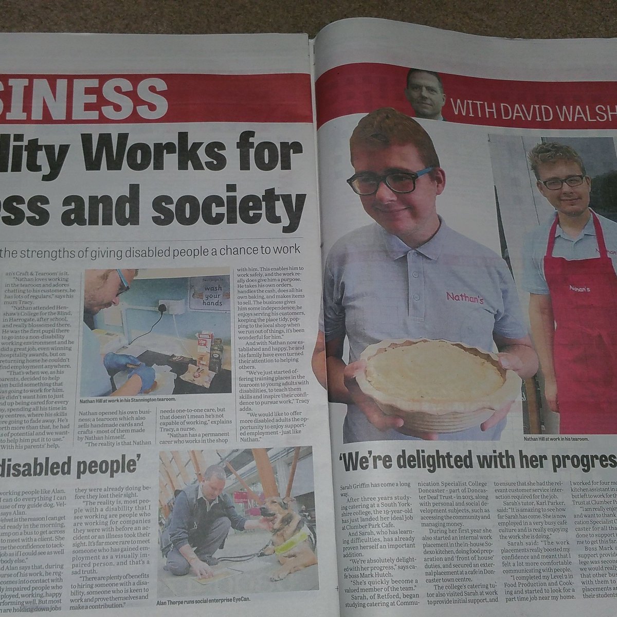 nathanstearoom's tweet photo. Brill piece about Nathan.
#disabiltyworks #DisabilityConfident https://t.co/l0D5x5BiwD