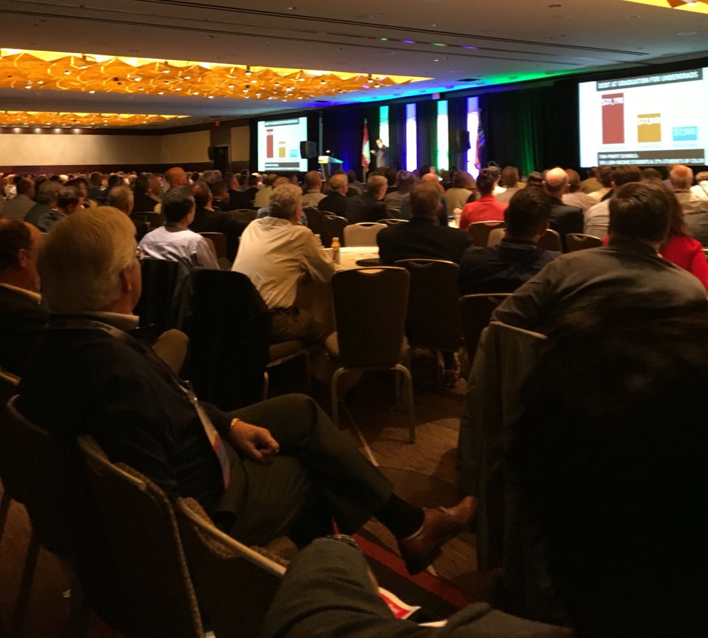 WoodworkingBiz's tweet photo. 25 million housing unit shortage will drive building materials and lumber sale for years: Karl Gronbach #DistConv16 in Chicago https://t.co/mz02r0gLOB