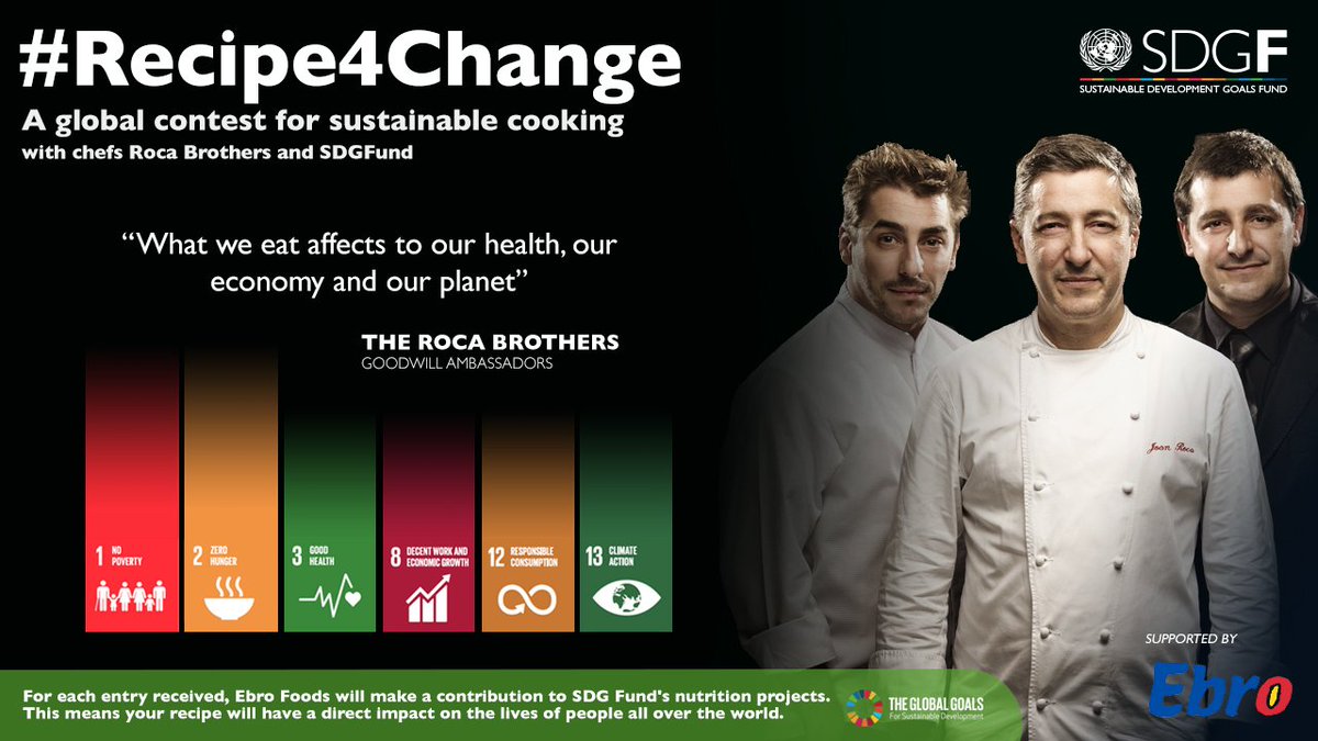 JointSDGFund's tweet photo. Why is sustainable food deeply linked to #SDGs? Discover it on #Recipe4Change: https://t.co/5u1h9g2Dgv #GlobalGoals #Zerohunger https://t.co/100qavrEDi