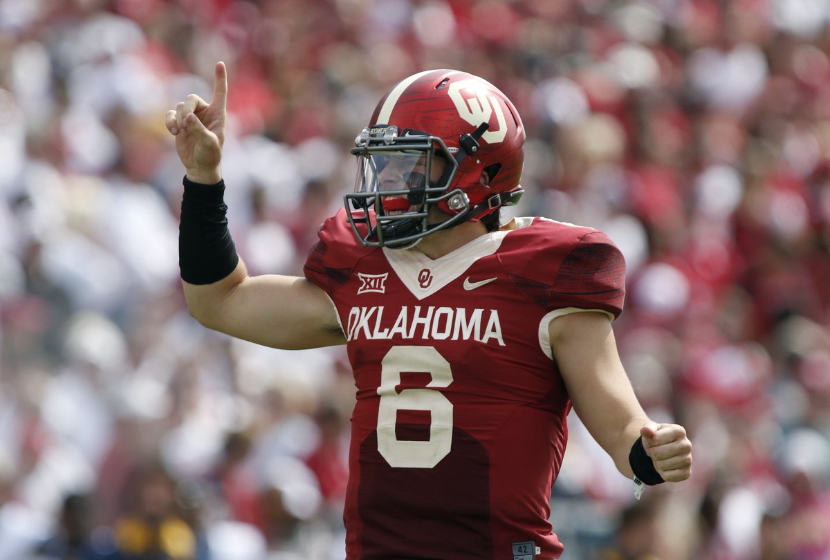_dannydavis's tweet photo. In terms of passing yards, 2 of nation's top 10 QBs are Central Texas kids: No. 3 Ryan Higgins (Hutto) &amp; No. 9 Baker Mayfield (Lake Travis). https://t.co/2TFju6H0A7