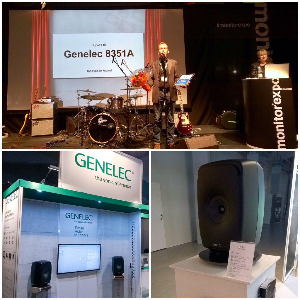 #Genelec8351 gets Monitor Innovation Award 2016 of audio category at Monitor Expo 2016 in Denmark #GenelecSAM #TheSonicReference