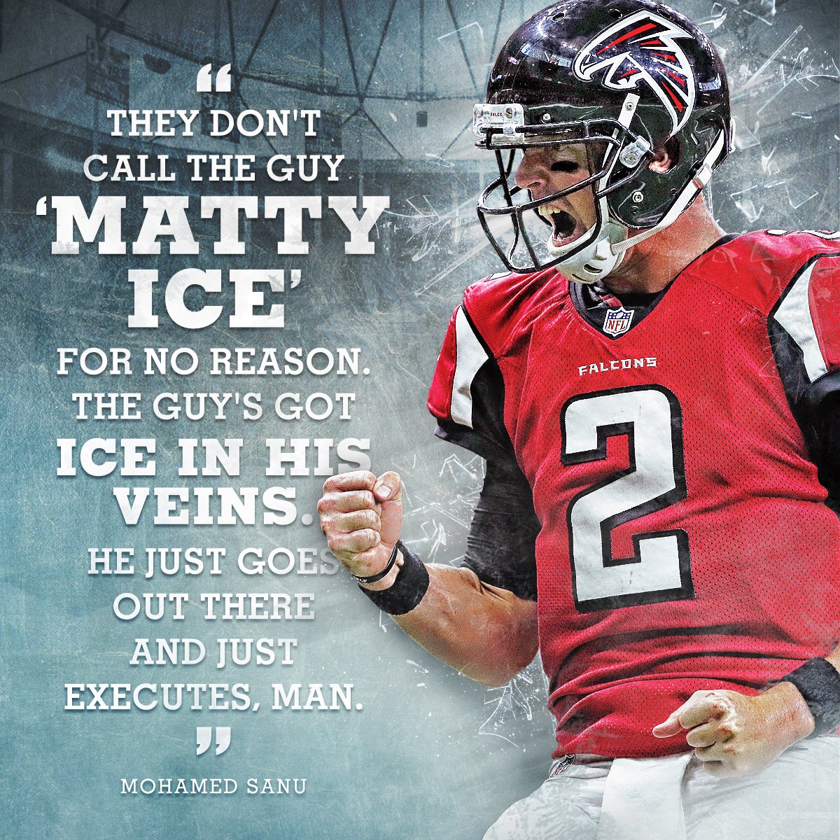 AtlantaFalcons's tweet photo. WR @Mo_12_Sanu speaking the truth on #MattyIce❄️

DETAILS: https://t.co/gm6g2j4F1L https://t.co/R7xK26W8Zc