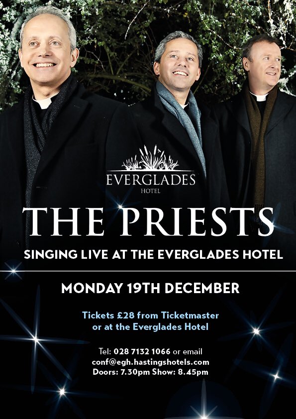 Evergladeshotel's tweet photo. Handful of tickets left. Hurry @thepriests LIVE ! @derryjournal @Legenderryhour @DerryVibe @NWSharingZone @DonegalHour @VisitSligo https://t.co/QpxvKUsQYg