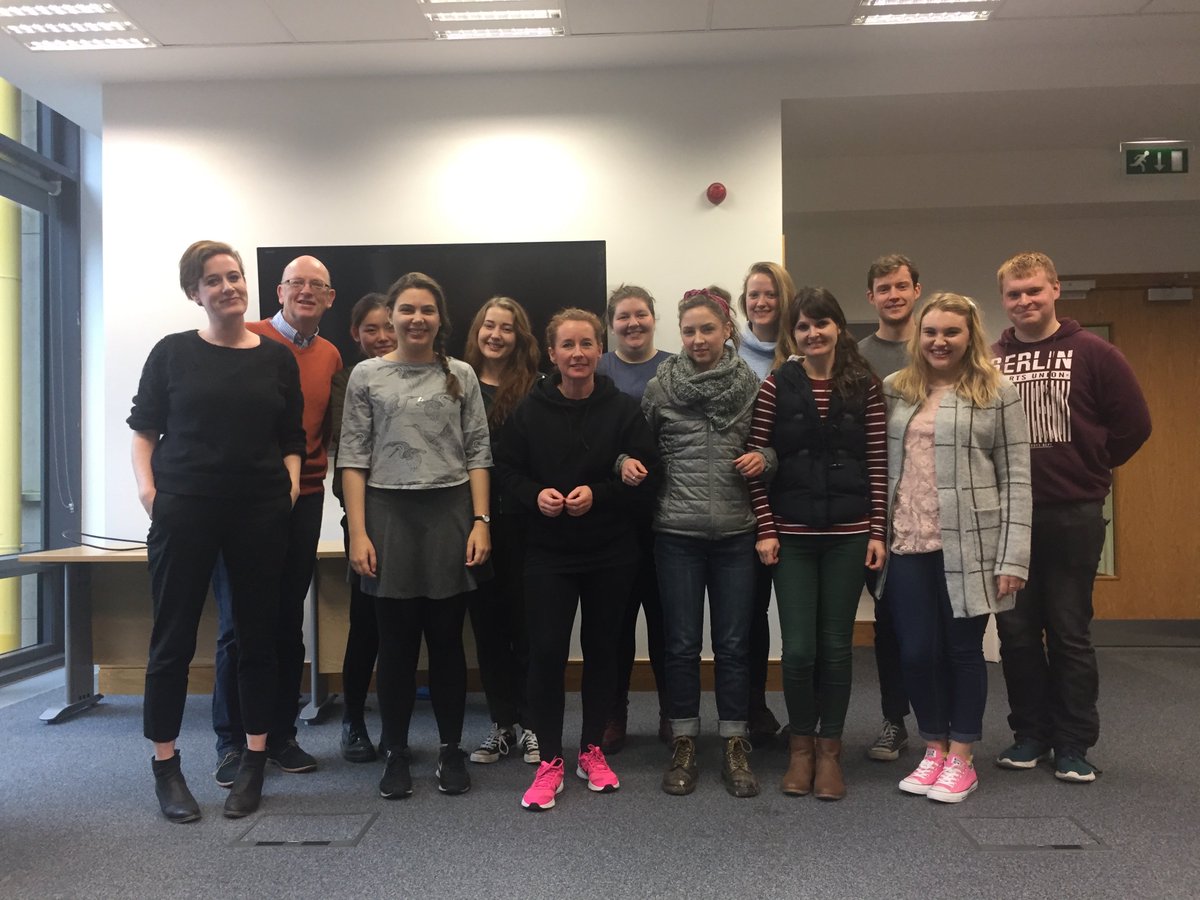 DruidTheatre's tweet photo. Everyone survived today's workshop with Oonagh Murphy at the #DruidAcademy @nuigalway @NUIGDrama @oonaghmurphy #TheatreTraining #Directing https://t.co/veKZ3KryFX