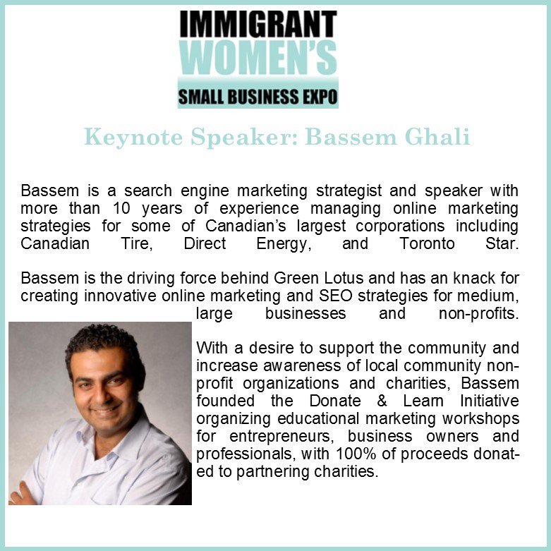 FREE SEO Workshop with <a href="/Bassem_Ghali/">Bassem Ghali</a> of <a href="/GreenLotus_CA/">Green Lotus</a> at <a href="/MTCC_Events/">MTCC Events</a> . Register at buff.ly/2f876SA