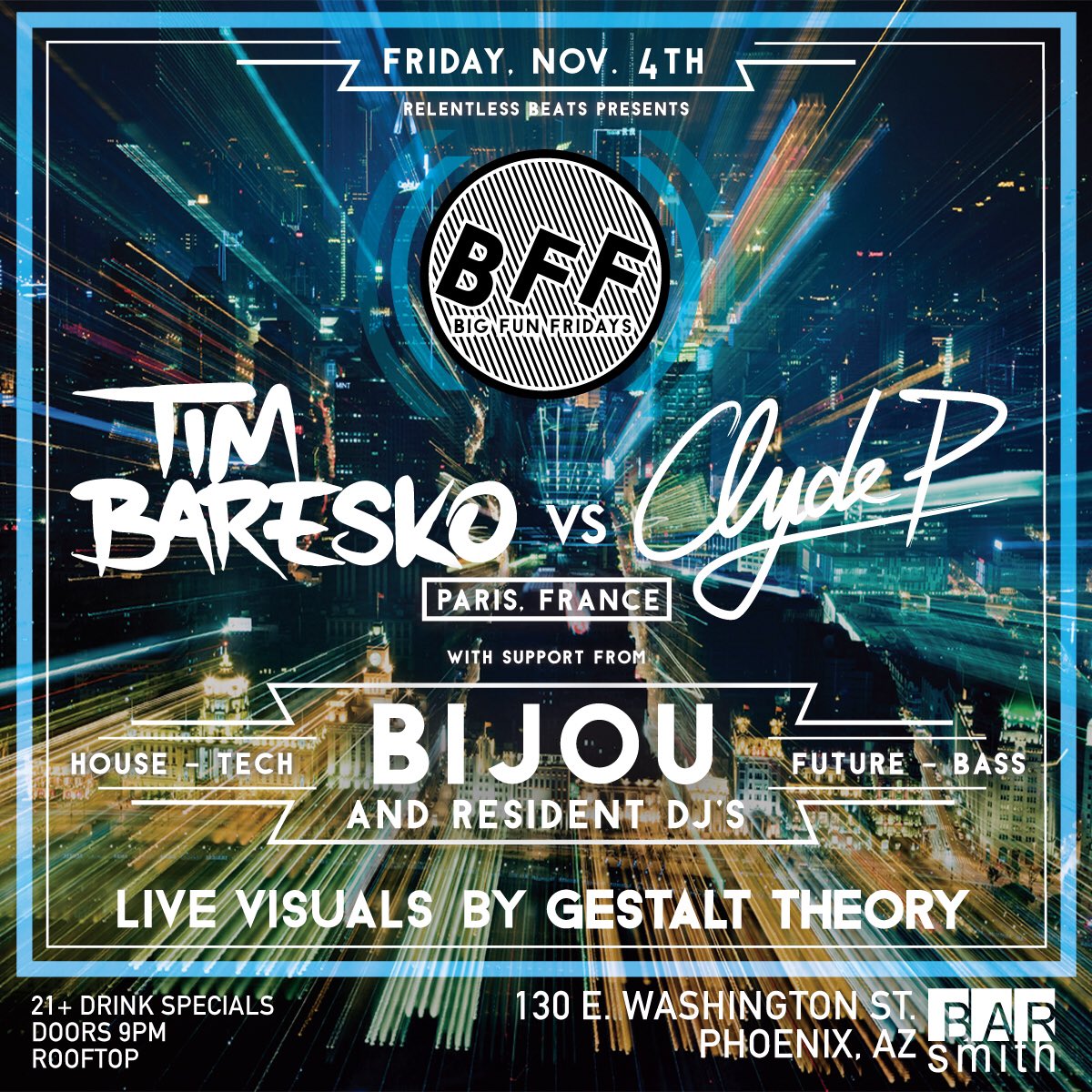 Friday it's going DOWN w/ the homies <a href="/clydepmusic/">Clyde P</a> &amp; <a href="/TimBaresko/">Tim Baresko</a>
