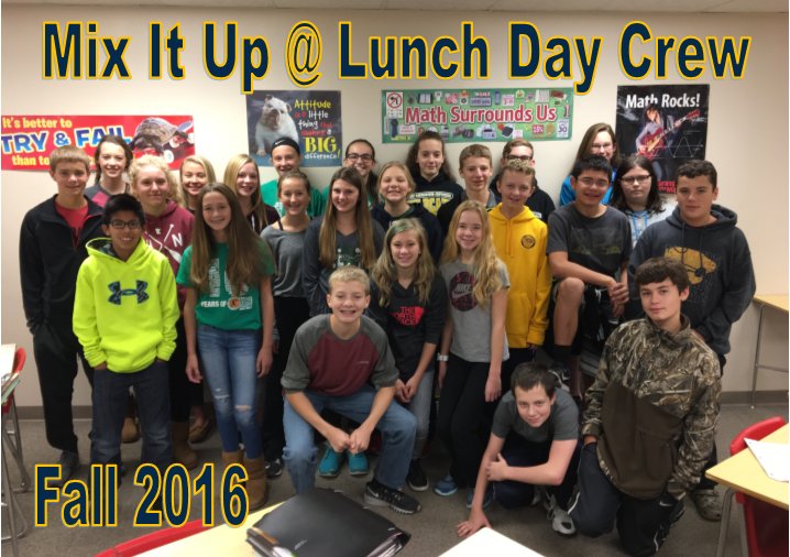 NLSschool345's tweet photo. This crew is inspirational in their efforts @MixItUpatLunch. #mixlunch #ThoughtProvoking #NLSMSrocks https://t.co/IHD5W5HrCY