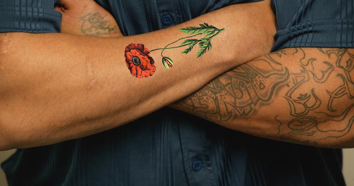 ashwillcreate's tweet photo. @JackWilshere @FA This temporary tattoo makes it possible for you to get the #poppyonthepitch vs Scotland... Want one? #RememberanceDay https://t.co/bjDsY3FJse