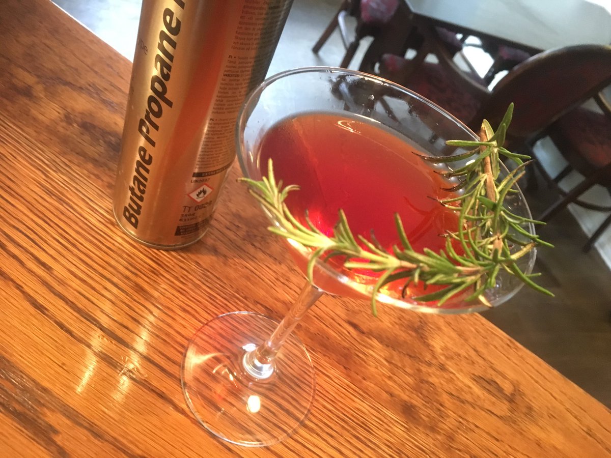 Last weeks creation! Smoked rosemary twist on a negroni! #mixology #whitehart #welwyn