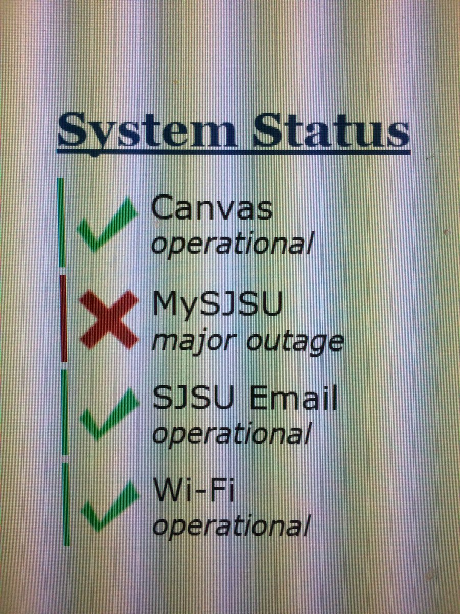 407foodie's tweet image. This isn&apos;t good #sjsu #systemstatus #majoroutage #it