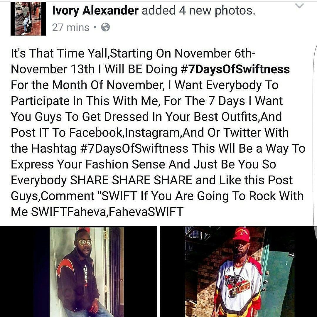 THEIvorySWIFT's tweet photo. #7DAYSOFSWIFTNESS I Want Everybody To Participate Nov 6-Nov.13 It'll BE a Great Way To Show Off your Fashion Sense https://t.co/nSCfBf8GK2