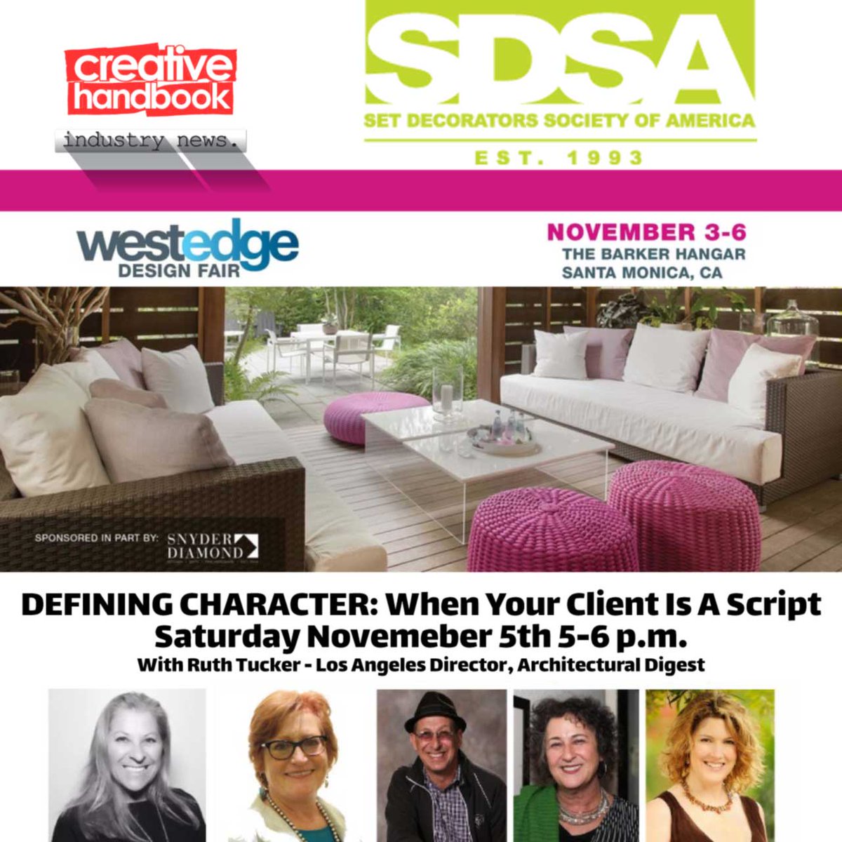CreativeHandbk's tweet image. Join the @SETDECORONLINE #SetDecorators Society of America Panel:
Defining Character: When Your Client Is A #Script creativehandbook.com/us/california/…