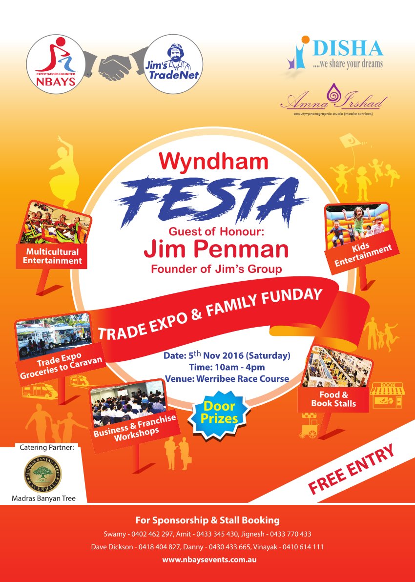 nbaysitsolution's tweet image. #WyndhamFesta Trade Expo with family fun day out on November 5th 
at Werribee RaceCourse  nbaysevents.com.au