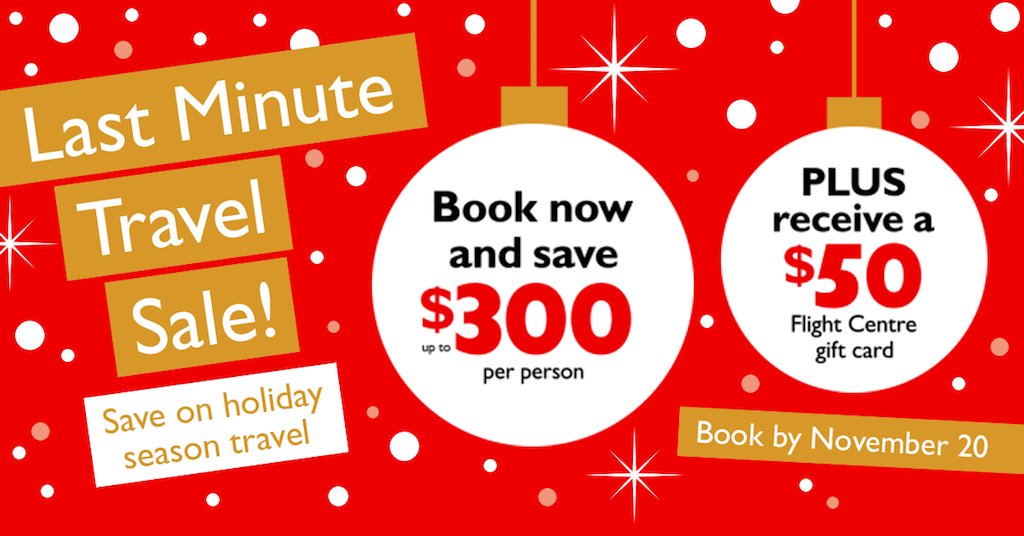 Looking to save on holiday season travel? Here's your chance! --> travl.to/nF2V305NwRw #travel #traveldeals