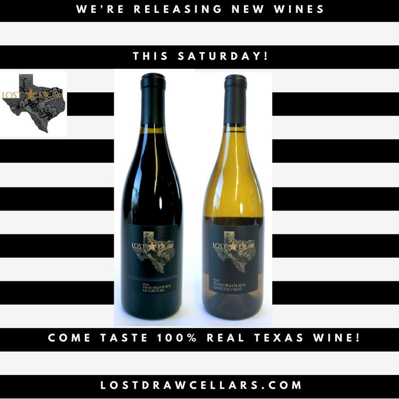Releasing new #wines for you this #weekend! Come taste with us in #Fredericksburg! #ourvinesourwines #txwine