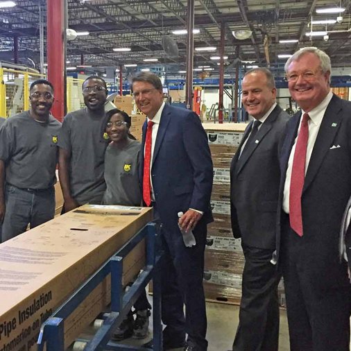 NCCommerce's tweet photo. Gov. McCrory with the team from K-Flex.  Company announced a 100-Job expansion this afternoon. https://t.co/B0O8K1Tx3P https://t.co/ZBX0RRXh4b