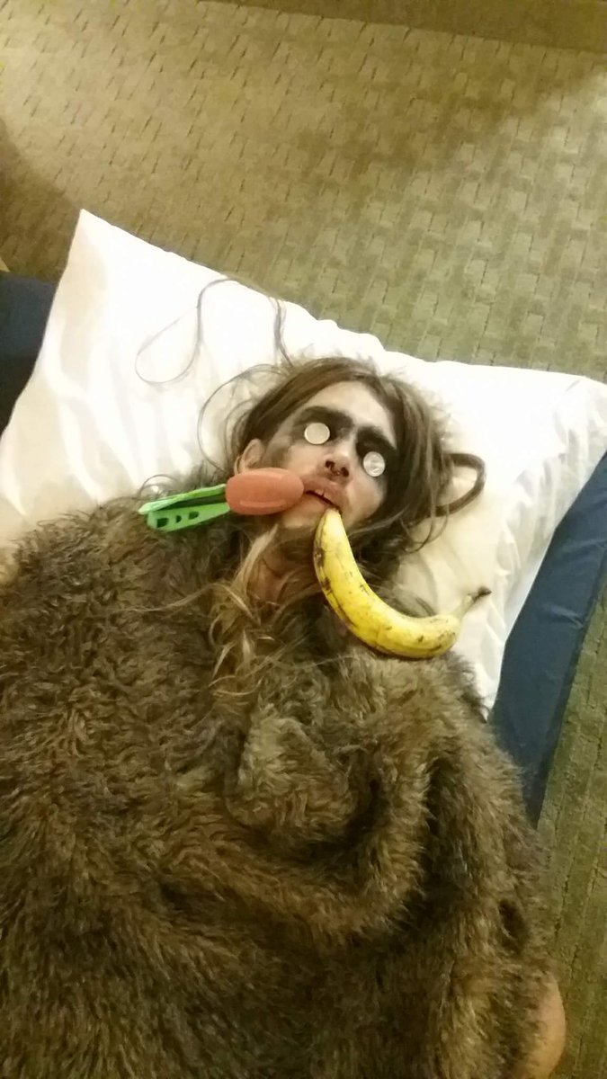 WitheringxEarth's tweet photo. Our bassist got super drunk at Alestorm and passed out at the hotel, then this happend https://t.co/hcCsHihFR9