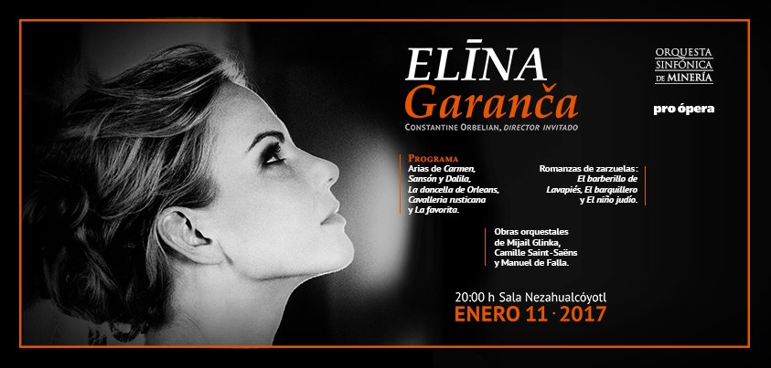 orquestamineria's tweet photo. No te quedes sin boletos para el concierto de Elína Garranca conducido por Constantine Orbelian. #OSM2016 https://t.co/hqLO3uiKYG https://t.co/Cwb0ouyPe4