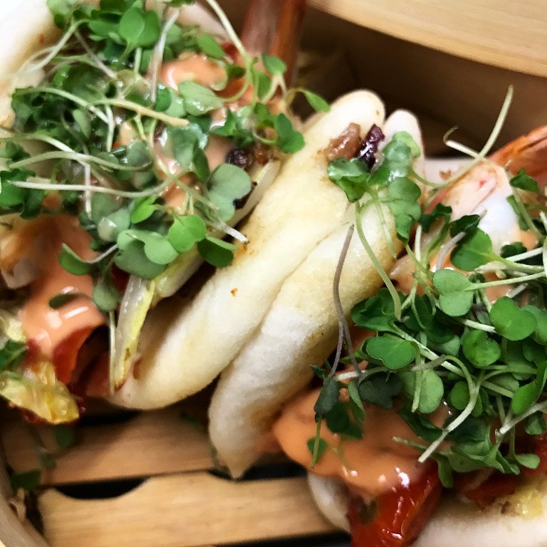 TheOceanHouse's tweet photo. Our Shrimp Bao Buns will be your new favorite appetizer #shrimp #bacon #tomatoaioli #charredcabbage https://t.co/IqOjPx7u2P