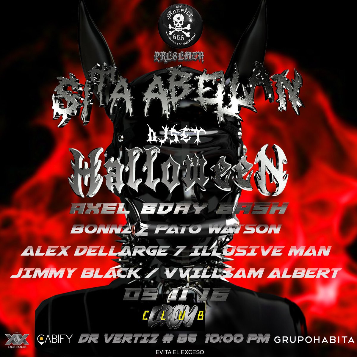 . @Sitabellan #HalloweenCrom + Axel'sBdayBash + @Bonnz + #PatoWatson + @elDellarge @cesar_capistran + #JimmyBlack + #vwilliamalbert 5/11/16