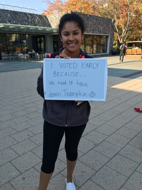 Lexi4BluNC's tweet photo. True, girl. #Duke students know what is at stake - do you? Let's #TurnNCBlue in #6Days #NCVotesEarly https://t.co/sfhFy9D8h7