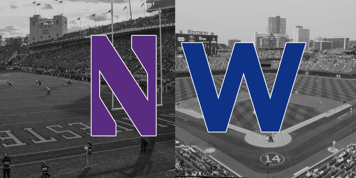 NU_Sports's tweet photo. #B1GCats fans know: We are #NU. For one night only...we'll allow #NW. 

Good luck to the @Cubs from Chicago's Big Ten Team!

#FlyTheW https://t.co/lANfnKG8Yg
