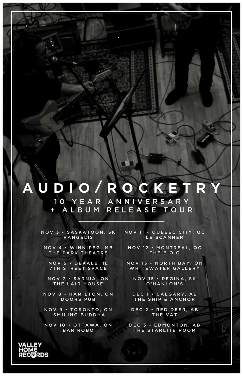 Here's a final list of our tour dates! The party starts tomorrow in Saskatoon, let's have some fun