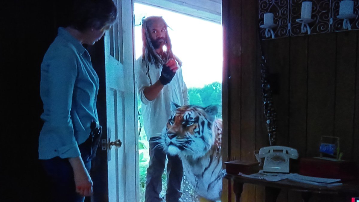 Carol, Shiva, and King Ezekiel! 😊😊💗💗 #TheWalkingDead
