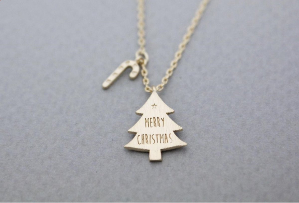 PiperLondonUK's tweet photo. Christmas themed necklace anyone? How cute is the candy cane and Christmas tree necklace? only £9.99 - https://t.co/zq8URSqCwp https://t.co/ByOq7ZWIyp