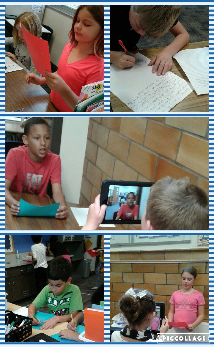 Wortham3rdGrade's tweet photo. We worked hard today using our research to write and film our endorsement speeches in our cats vs. dogs mock election #cpsbest #leeexplorers https://t.co/fnqeFNNE9Z
