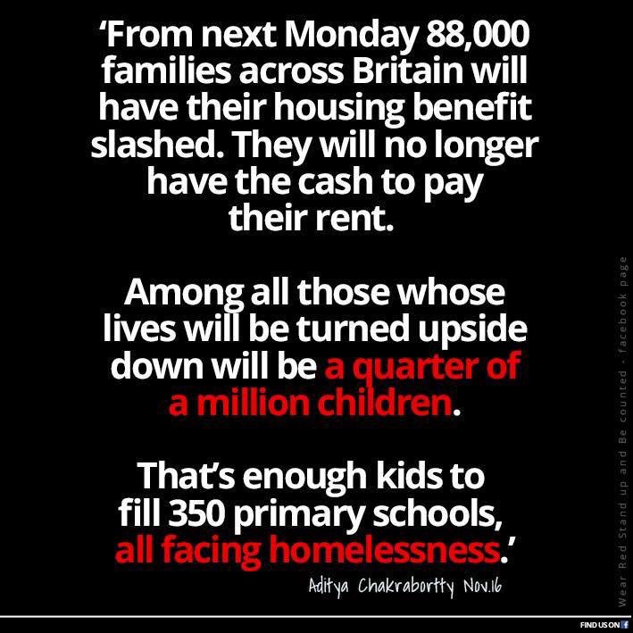 Derbyuk the Conservative Party are slashing Housing Benefit for the
