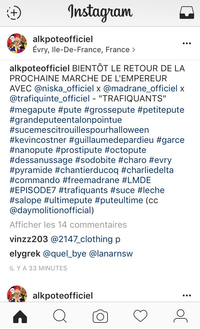 _Yass1_'s tweet photo. Les hashtag d'@AlkpoteLeVrai sur insta c trop mdrrr #nanopute #octopute https://t.co/ll7SgyJCzB