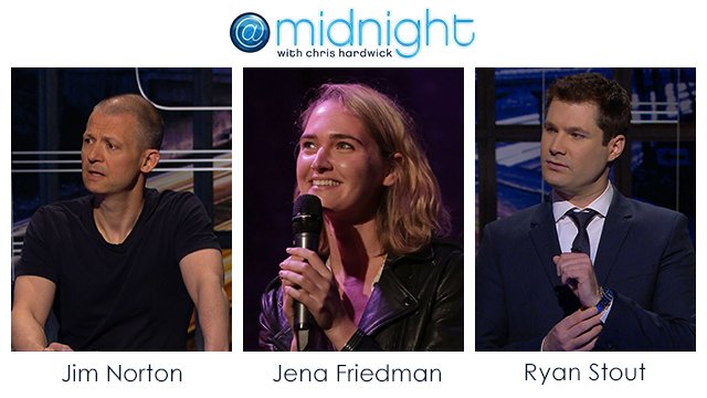 Jim Norton, Jena Friedman, &amp; Ryan Stout are all set to bring the laughs on tonight's show. Watch on Comedy Central at 1130PM!