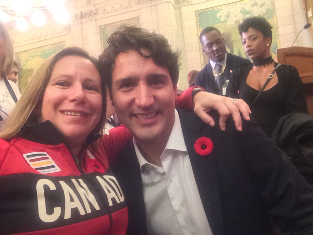 cdngirl12's tweet photo. Celebrating the Olympic & Paralympic athletes from Rio 2016 with @JustinTrudeau #35Mstrong #TeamCanada #LoveofSelfies https://t.co/Lg0aHkli1E