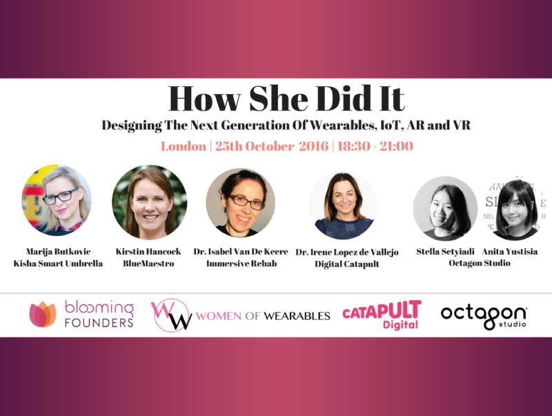 #HowSheDidIt event blog post | w/ <a href="/GetKisha/">Kisha Smart Umbrella</a> <a href="/DigiCatapult/">Digital Catapult</a> <a href="/BlueMaestroUK/">Kirstin Hancock</a> @ImmersiveRehab <a href="/bloomingfoundrs/">Blooming Founders</a> bit.ly/2f2csMe
