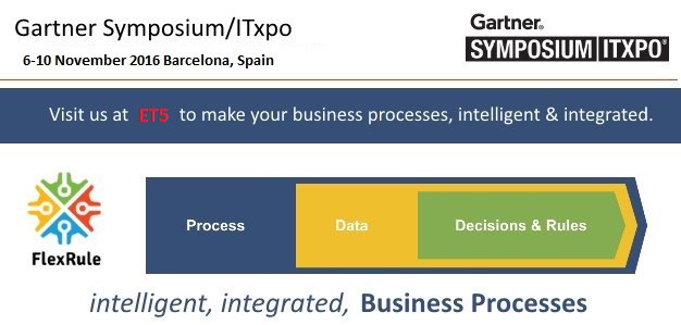 FlexRule's tweet photo. Visit https://t.co/8dnrYVGxEx #gartnerSYm at Barcelona #BPM #CTO #Data #intelligentsoftware #intelligentBusinessProcess #intelligentReport https://t.co/yuFkt0DHSZ