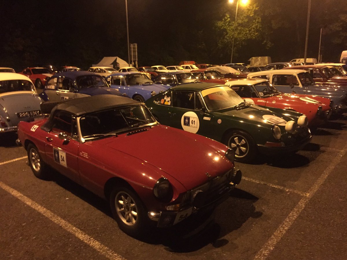 RacingPete's tweet photo. Another year and another Rally of the Tests, starting cars look pretty awesome in the night. https://t.co/2s06DDWKbc