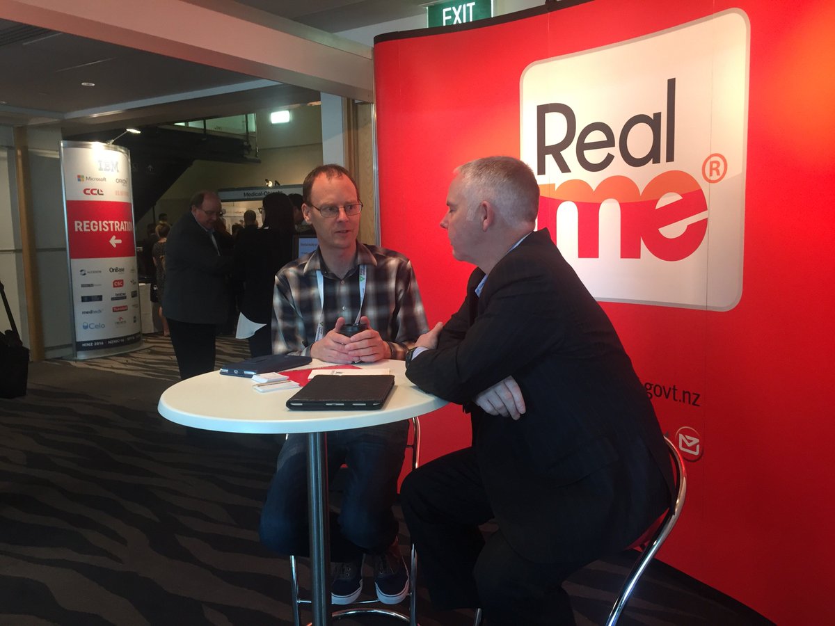 realme's tweet photo. The RealMe team headed to the HiNZ conference this week to talk identity with New Zealand's health experts #HiNZ2016 https://t.co/kpUDEnKHBD