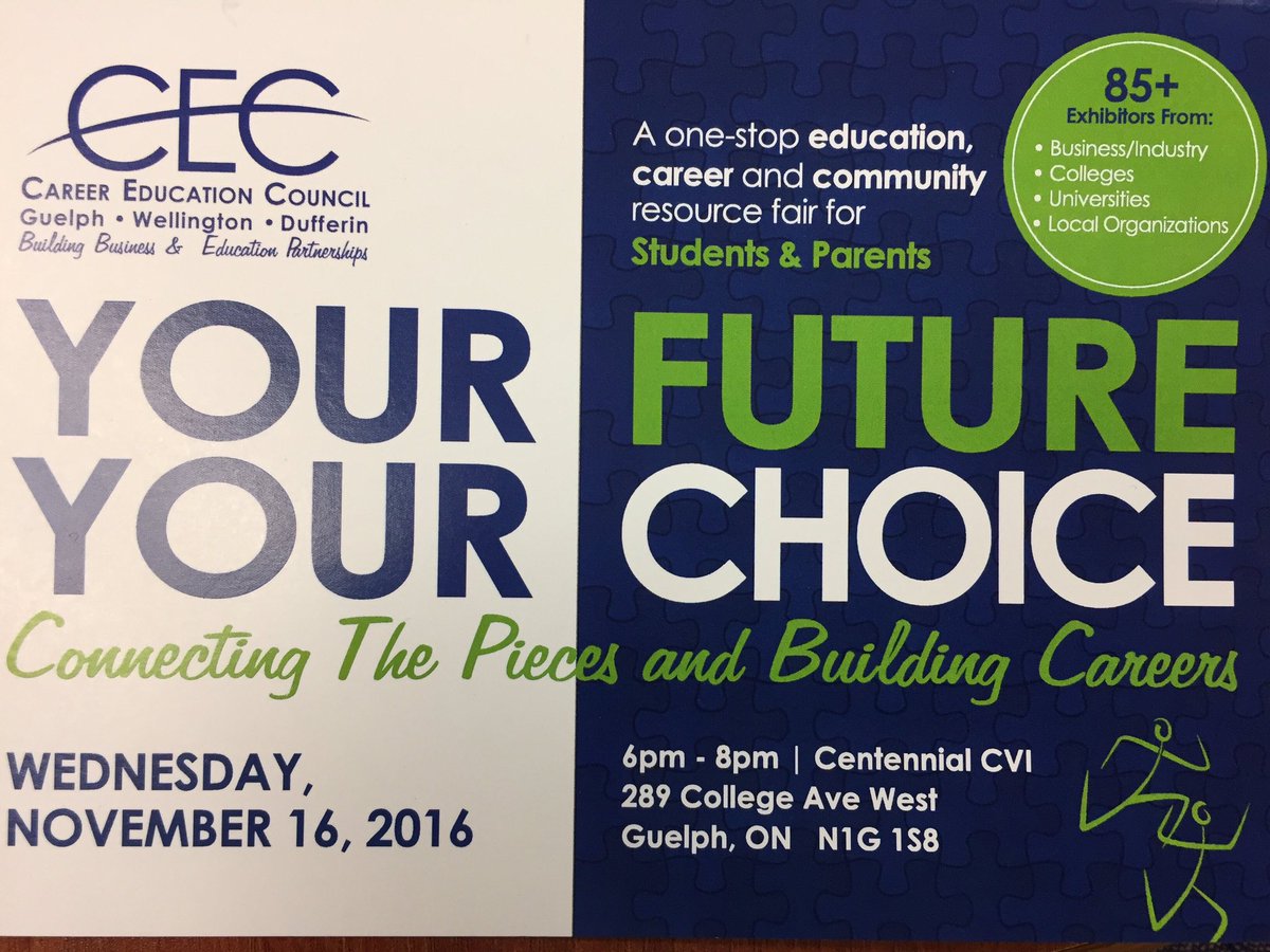 BHalford73's tweet photo. Consider attending Your Future, Your Choice, a career fair on Nov 16 @ Centennial CVI. #HereIAm #edchat #bishopmac https://t.co/qdQ4ht0LEm