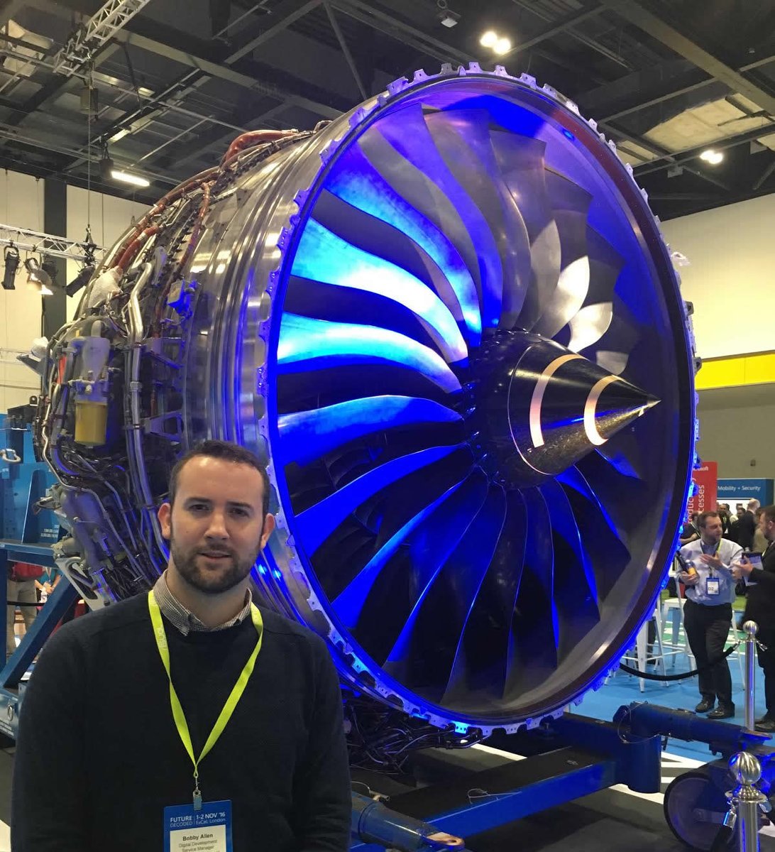 lrmapp's tweet photo. Today we visited the Microsoft #FutureDecoded event, we were very interested (naturally) in the @RollsRoyce stand. - Name the engine? ;) https://t.co/WyYz8QIGbn