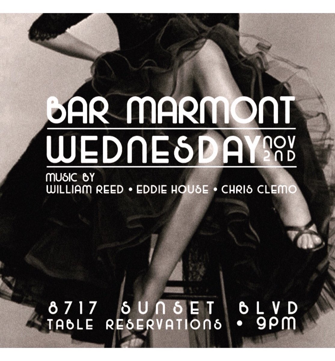 BarMarmontLA's tweet photo. See you Tonight for another madness tea party !! https://t.co/ByoZqaZbVv