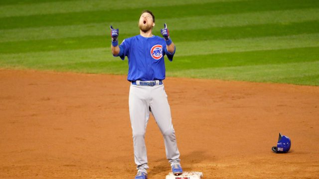 cbschicago's tweet photo. After 108 long years, the #Cubs are World Series champions again https://t.co/0pgQB64Lm7 https://t.co/1Yv6u46jEb