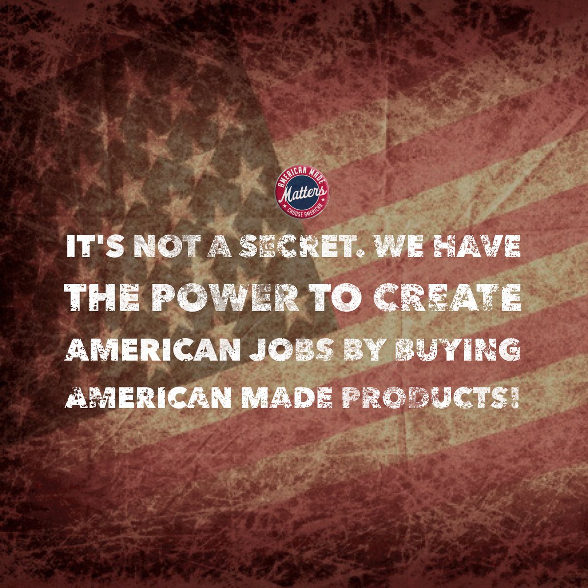 The power lies with us. Use your purchasing power to buy American made products.