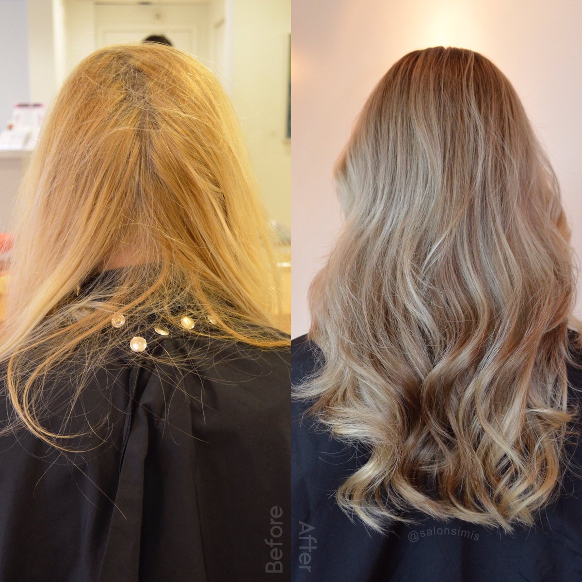 SalonSimis's tweet photo. BEFORE & AFTER ⿻ Beigey blonde color and balayage done by Ahmet
#olaplex #stylesbyahmet #simiscolor #salonsimis #northernvirginia https://t.co/AH6IvQa941