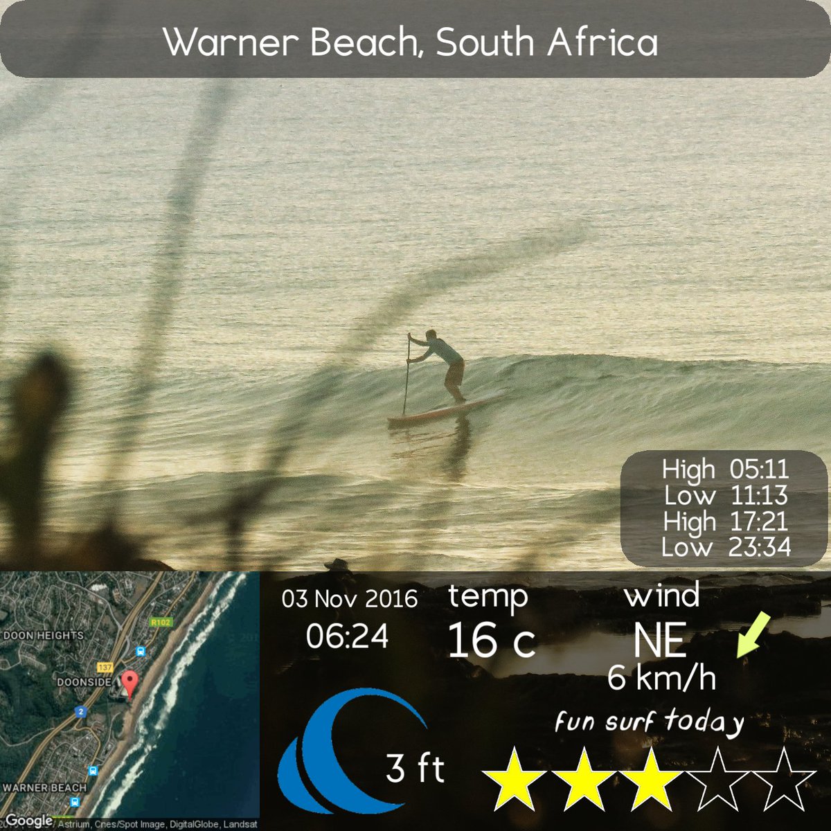 outdoortoolbox's tweet photo. Made with Surf Reporter. Available on Google Play. Now with local tides for the day. #surf #surfing #phography #apps #surfreporter #android https://t.co/ViSBzDeTIE