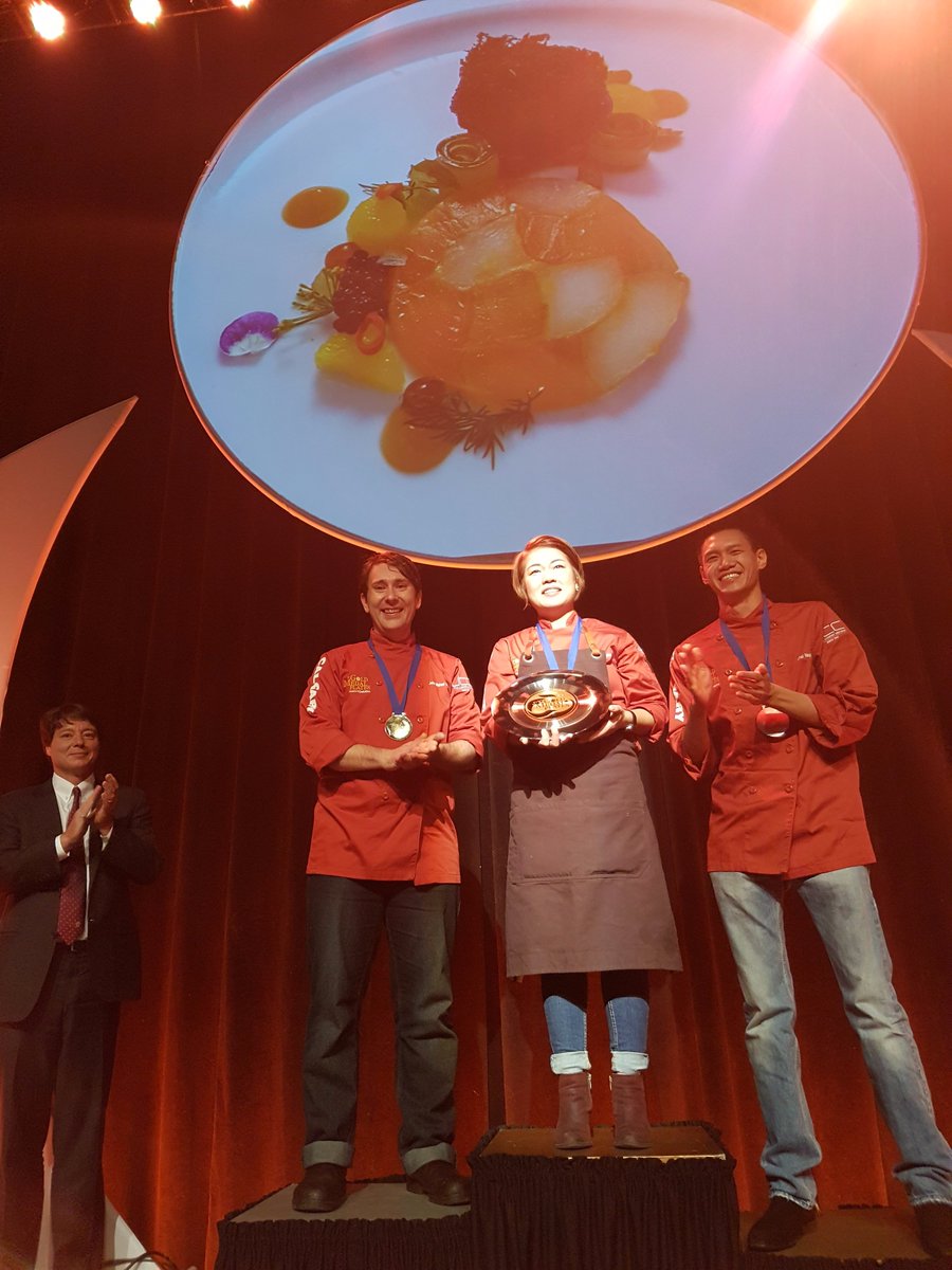 🏅 Podium finishers at #GMPCalgary: GOLD <a href="/Geenie52/">Jinhee Lee</a>, silver <a href="/chefjohnmacneil/">John Michael MacNeil</a>, bronze <a href="/chefmnop/">Michel Nop</a>. Congratulations!