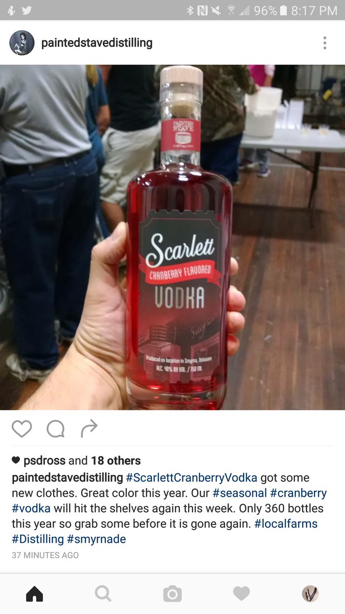 DEWineries's tweet image. Wanted to share...since it is seasonal. Stop by Painted Stave Distilling to get yours