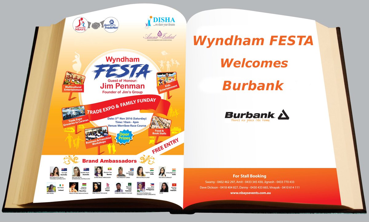 nbaysitsolution's tweet image. #WyndhamFESTA Welcome @BurbankLiving for supporting us 
nbaysevents.com.au
